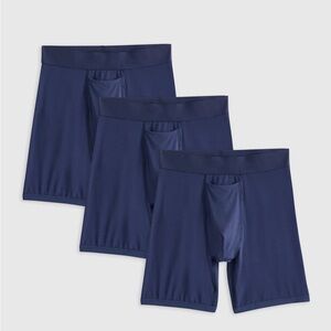 NWT Quince Men's Micromodal 6" Boxer Brief (3-pack) 6'' Navy Blue Sz S